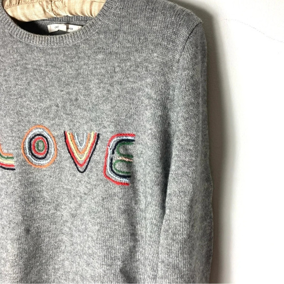 Chinti & Parker Cashmere/Wool Embroidered LOVE‎ Sweater Medium - Picture 3 of 8